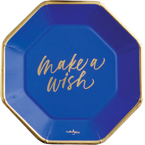 Dessert Plate Shaped - Fanfare Blue 8ct