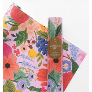 Roll of 3 Garden Party Wrapping Sheets