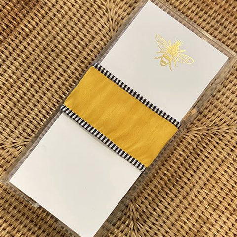 Gold Foil Bee Notepad - Buck