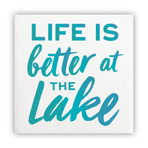 Beverage Foil Napkin | Life is Better at the Lake