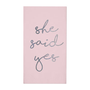 Guest Towel Foil Napkin | She Said Yes