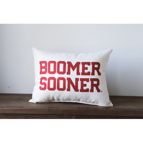 Boomer Sooner Classic Pillow+Piping Crimson