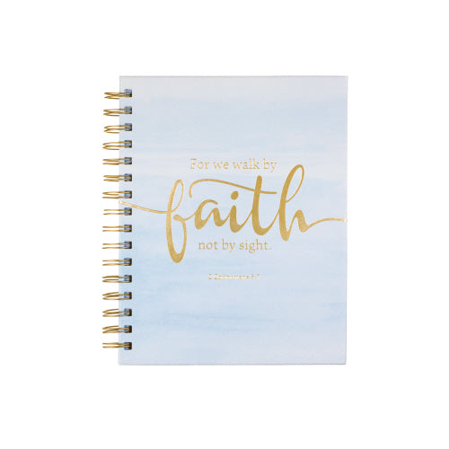 CHRISTIAN COLLECTION FUN SPIRAL JOURNAL WALK BY FAITH 7X9