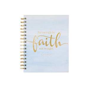 CHRISTIAN COLLECTION FUN SPIRAL JOURNAL WALK BY FAITH 7X9