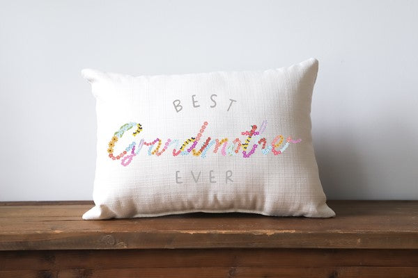 Best Grandmother Floral Pillow