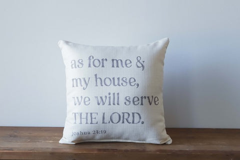 Stonewashed As For Me and My House Pillow + Piping