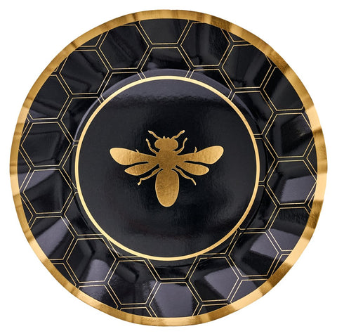 HONEYBEE WAVY DINNER PLATE/8PK