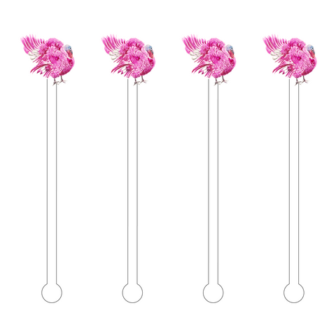 Acrylic Stir Sticks - Pink Couture Turkey - 4 pack
