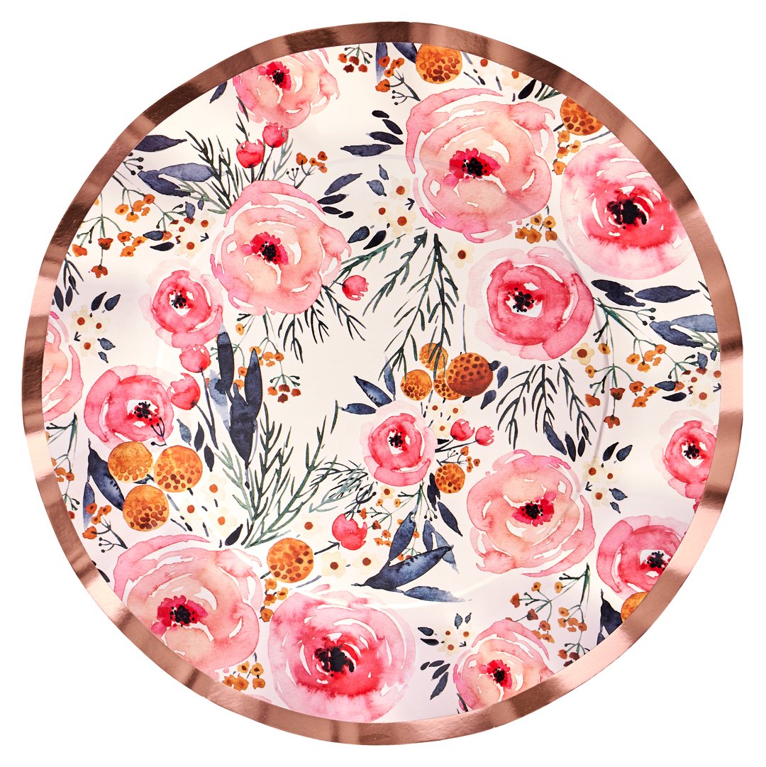Blush Bouquet Wavy Dinner Plate | 8PK